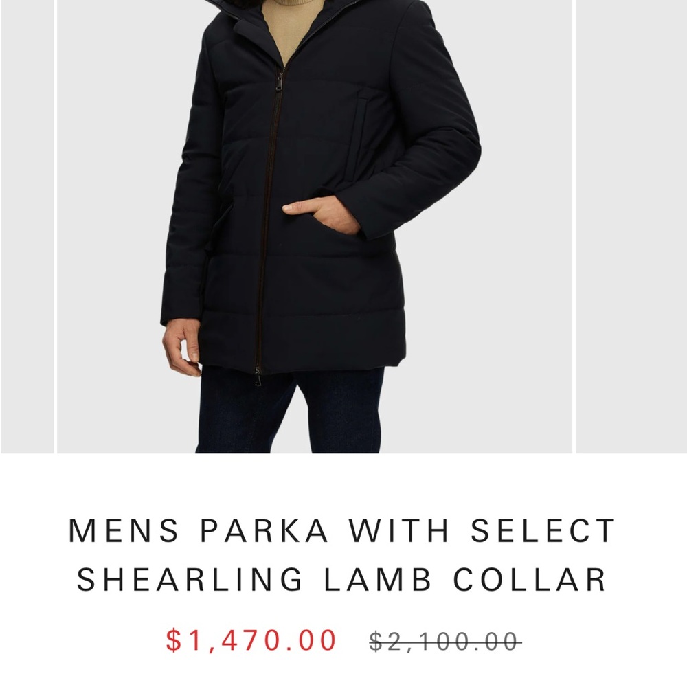 GORSKI Men's Navy Hooded Puffer Jacket